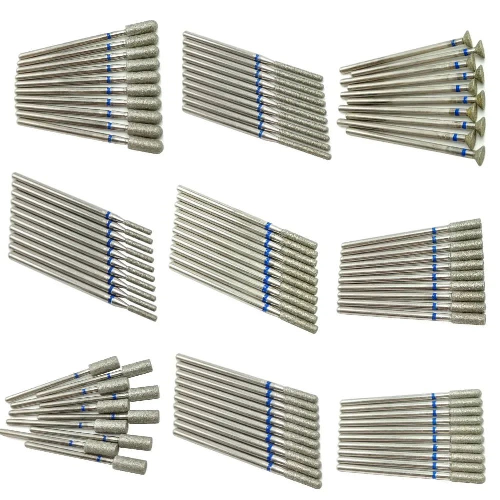 10pcsSet الماس مسمار مثقاب الخشب الروتري قواطع الطحن الكهربائية ل باديكير مانيكير الملفات إهاب لدغ مسمار أدوات اكسسوارات #4