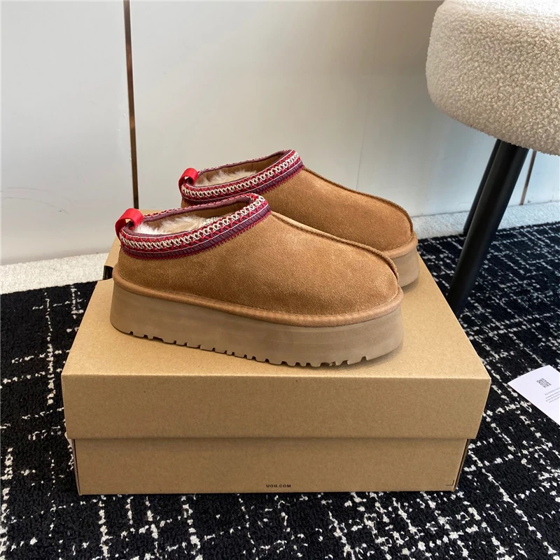 

Зимние женские зимние ботинки из натуральной овчины, новый дизайн, женская обувь на платформе, теплые тапочки, классические ультра-мини-мужские ботильоны с мехом