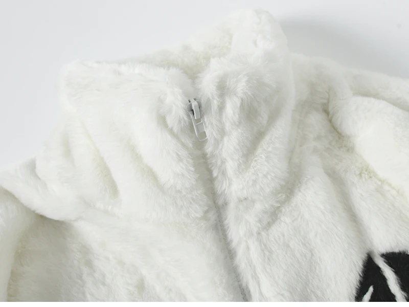 HISTREX Men Rabbit Fur Jacket Parkas,Hip Hop Fluffy Coat,Winter Fleece Overcoat,Outerwear Streetwear,Korean Women Y2k Clothing