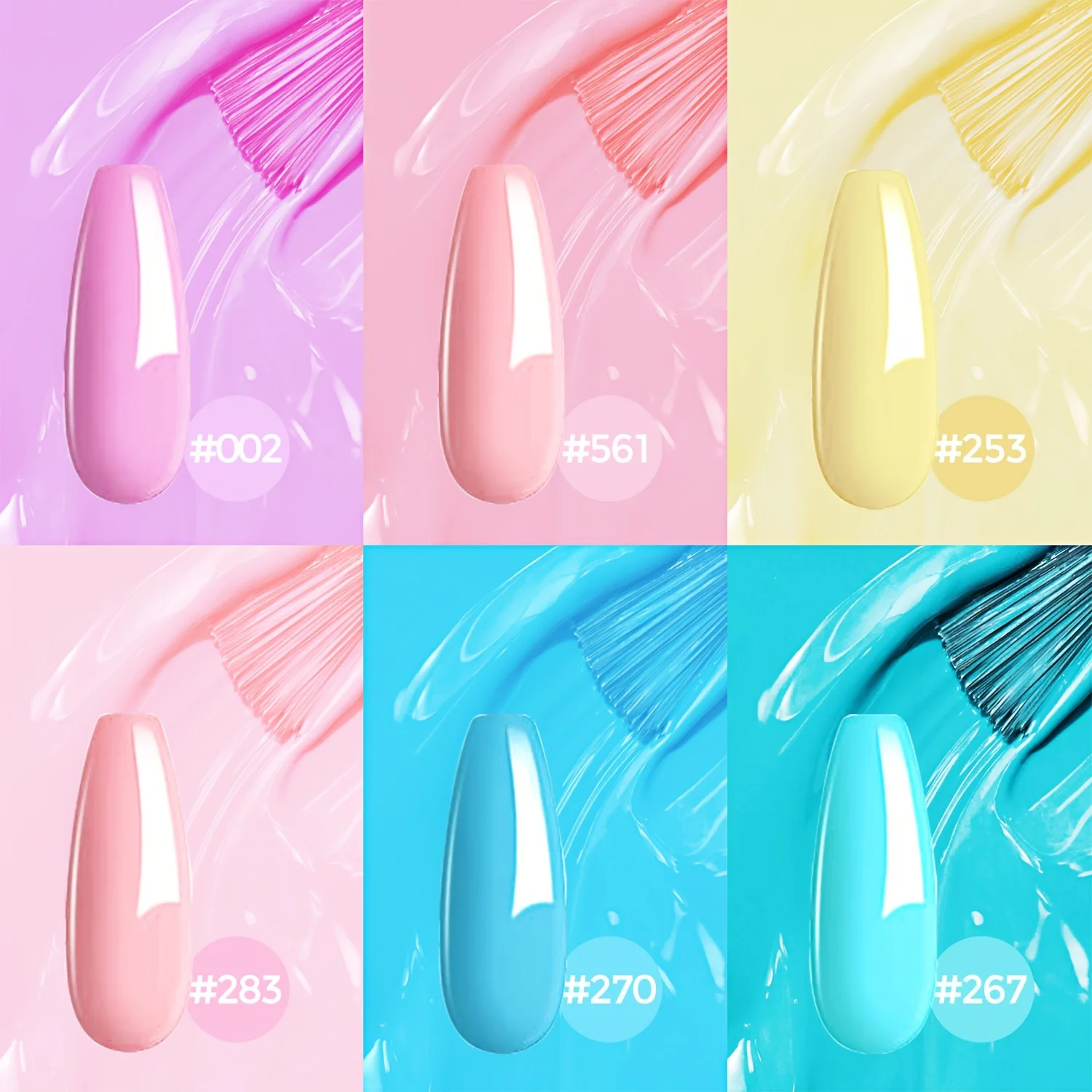 여성용 6가지 색상 미니 매니큐어 세트 DIY 네일 살롱 홈 선물