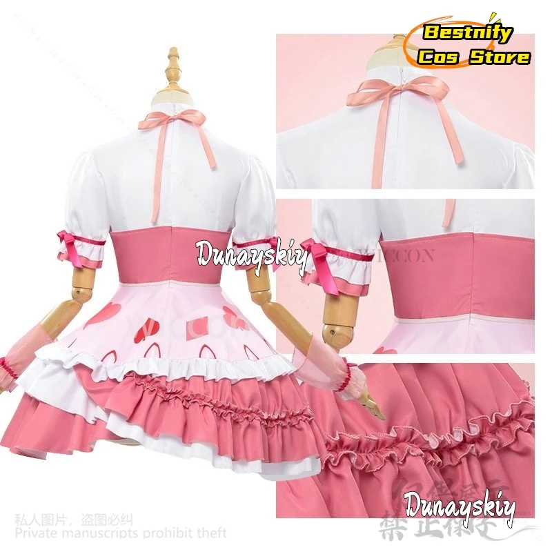 Хинамори Аму Аниме Шуго Чара 코스프레 Костюм Лолита Платье Шляпа Для Джирай Каэ Девушки Женщины РОЗОВАЯ Каваи Униформа Парик Набор Индивидуальных