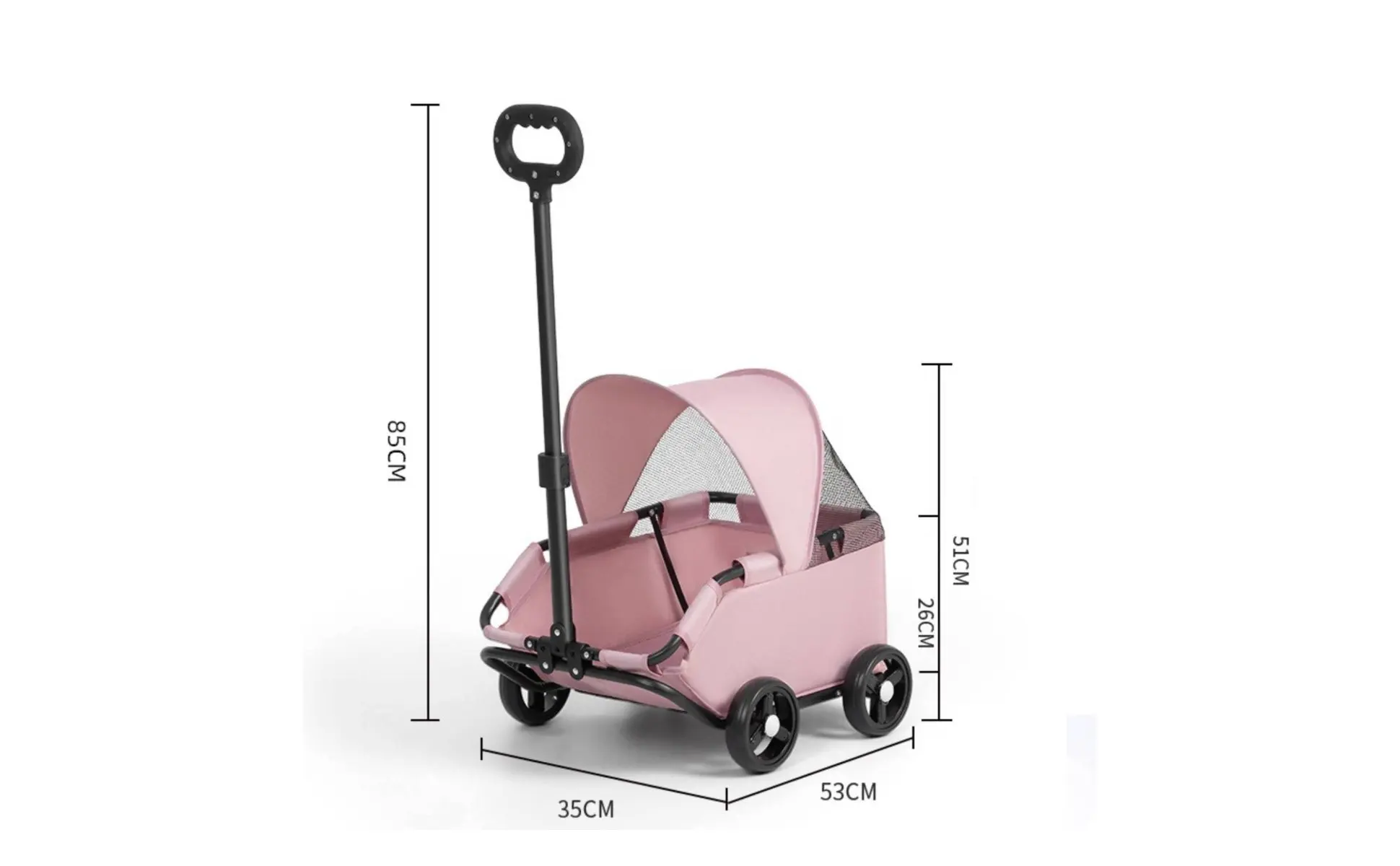 Small Pet Stroller Outdoor Use Foldable Pet Stroller for Cats, Park