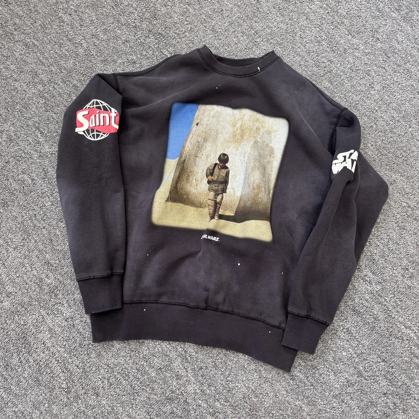 

Мужской повседневный хлопковый свитшот SAINT of MICHAEL с круглым вырезом, винтажный, с принтом в стиле ретро-постера фильма «Чёрный самурай»