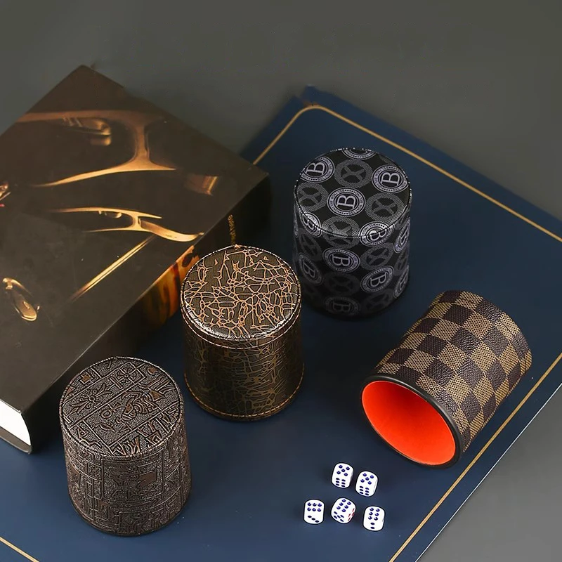 Felt Lining muffles the noise Dice Cup Shake For Cub Bar Table Board Casino Game Feather Hand Feel Dice Cup  With  Cap Cover - view 5