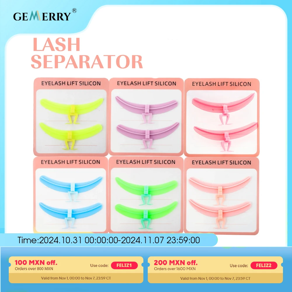 Gemerry Eyelash Separator Supplies Lash Extension Reusable Silicone Pads Eyelash Grafting For Beginners Professional Makeup Tool