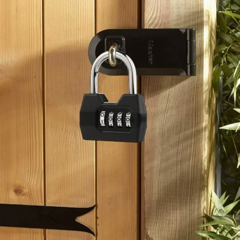 4Digit Combination Padlock Weatherproof Portable Security Lock for Outdoor Gym Fence Resettable Code Lock Durable Rustpro Easier