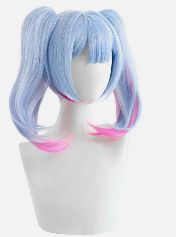 vocaloid-rabbit-hole-ponytail-cosplay-wigs-35cm-short-blue-mixed-pink-cos-hair