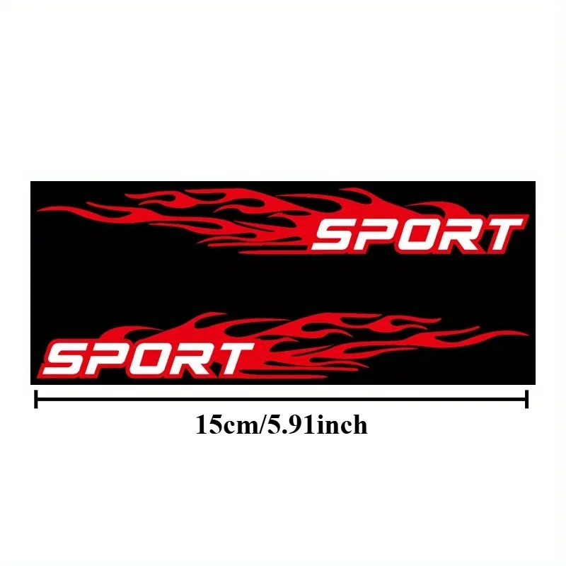 2PCS/SET Unique Sport Flame Stickers, Waterproof Vinyl Decals for Helmet Car Windows Fridge Magnets Decor Car Styling DIY