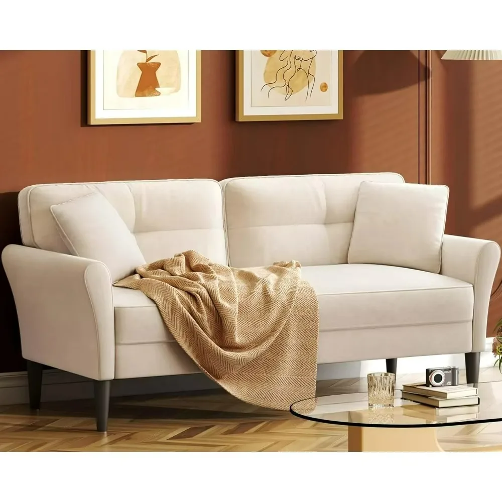 69 Inch Loveseat Sofa, Comfy Couch for Living Room, Small Sofa for Bedroom, Modern Velvet Sofa for Apartment Office, Living Room