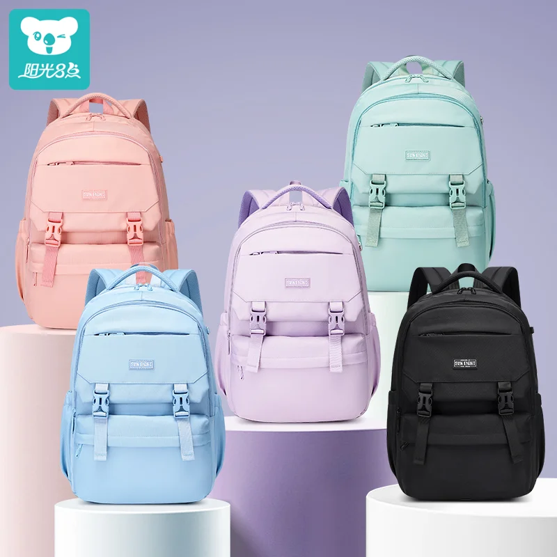 Sun oito fábrica mochila saco de náilon sem zíper unisex casual aberto bolso mochilas mochila feminina