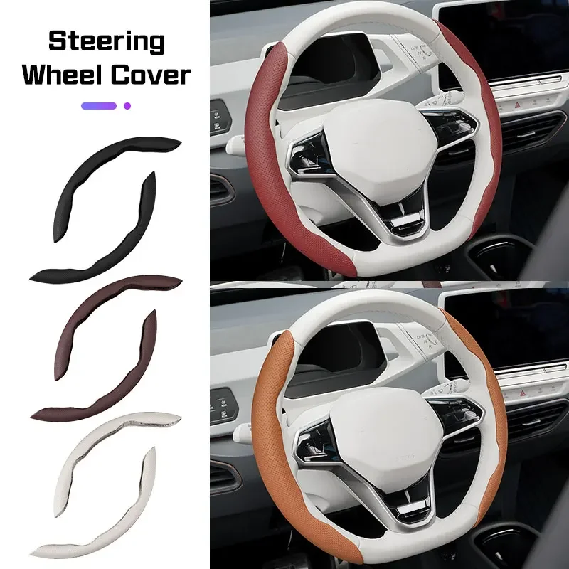 15Inch Leather Car Steering Wheel Covers For Lexus RX 300 330 IS 250 300 GX 400 460 UX 200 NX Anti-skid Protect Accessory-Cognac