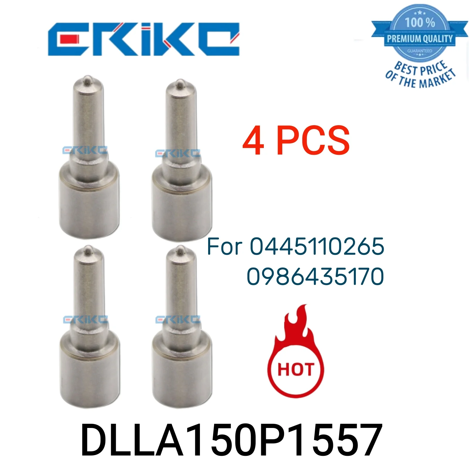 

4 PCS DLLA150P1557 0 433 171 960 Diesel Injector Nozzle DLLA 150 P 1557 Spray Nozzle DLLA 150P1557 for 0445110265 0986435170