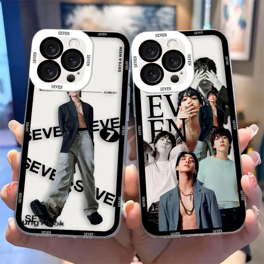 S-Seven Gold J-Jungkook J-Jeon Cover Clear Phone Case For iPhone Apple 17 AIR 16E 16 15 14 12 13 11 Pro Max Plus XR TPU DIY Case view 2
