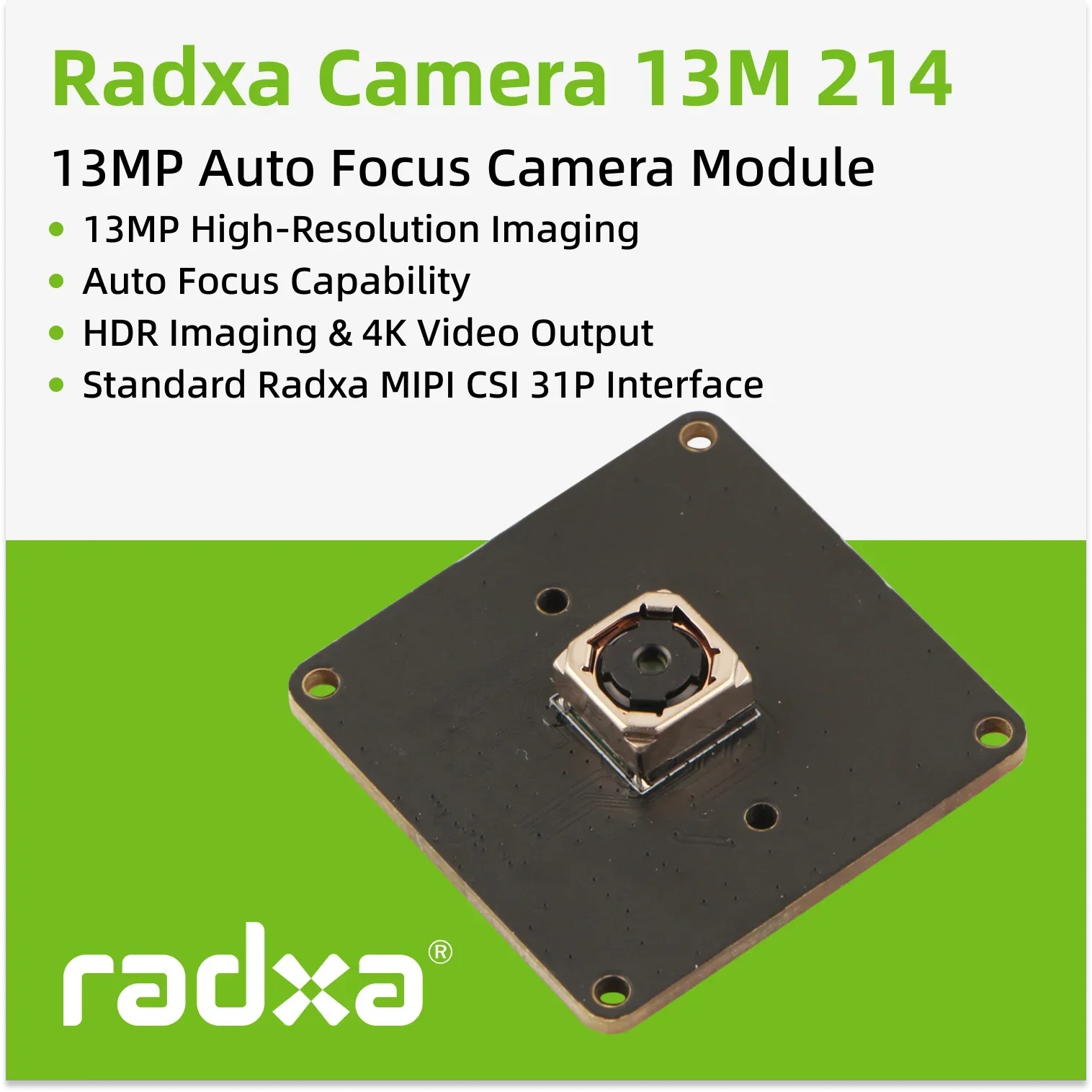 Radxa Camera13M 214 supports NIO 12L and IMX214 modules 1300W Pixel (13 MP) New
