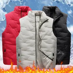 Winter Padded Vest for Man Wool Coat Male Working Vest Coats Men Sleeveless Vest Jackets Warm Waistcoats Clothing Plus Size 4XL