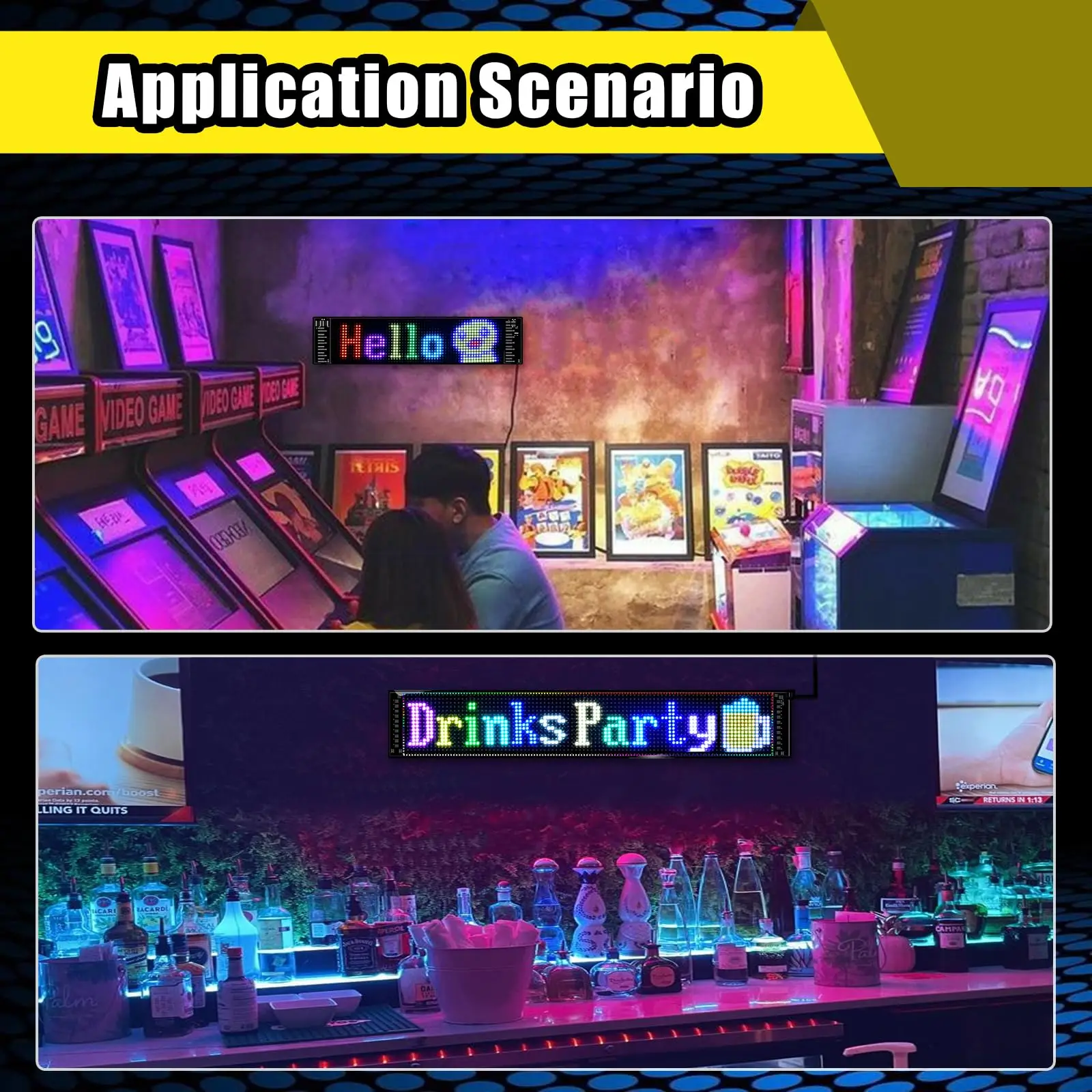 Luz de ojos de diablo, pantalla Flexible de ojo grande para parabrisas, pantalla LED programable para desplazamiento de coche, señal de luz Led para ventana de coche