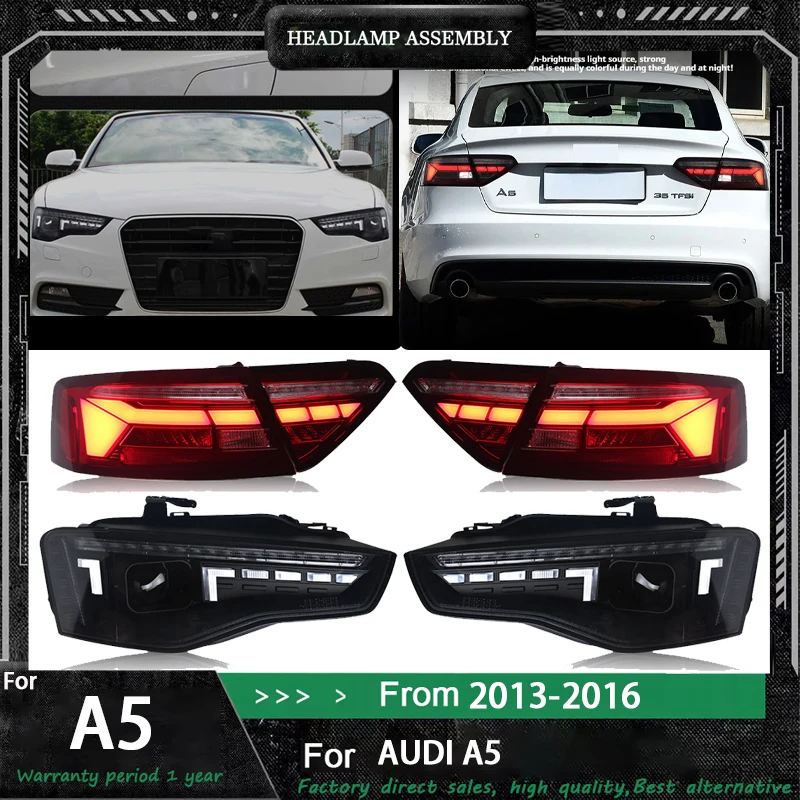 

Car Headlight + Taillight For Audi A5 LED 2013-2016 Upgrade Modified to New DRL Dynamic Turn Signal Headlight Auto Accessories