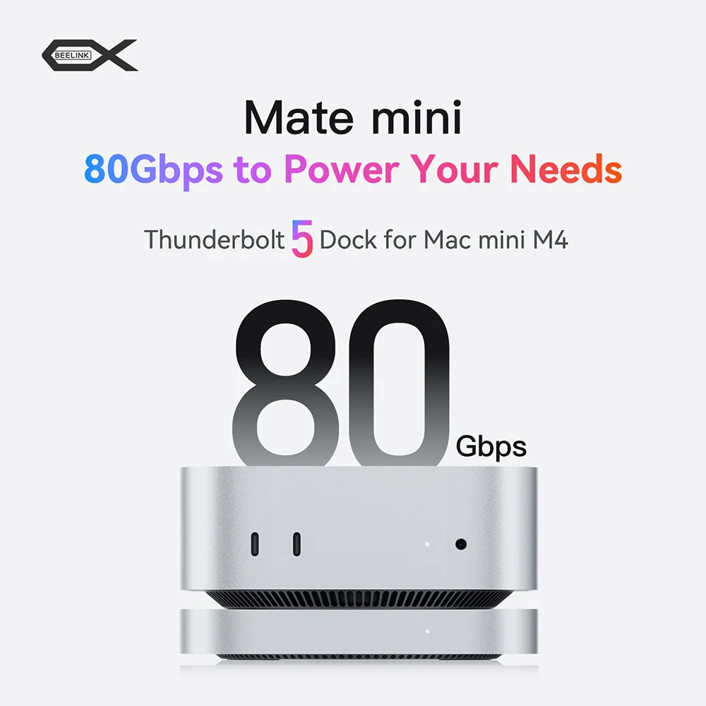 NEW Beelink Mate Mini Docking Station Support Thunderblot5 High Speed for Mac Mini PC SER9 SER8 SER5 Max Gaming Computer EX Pro