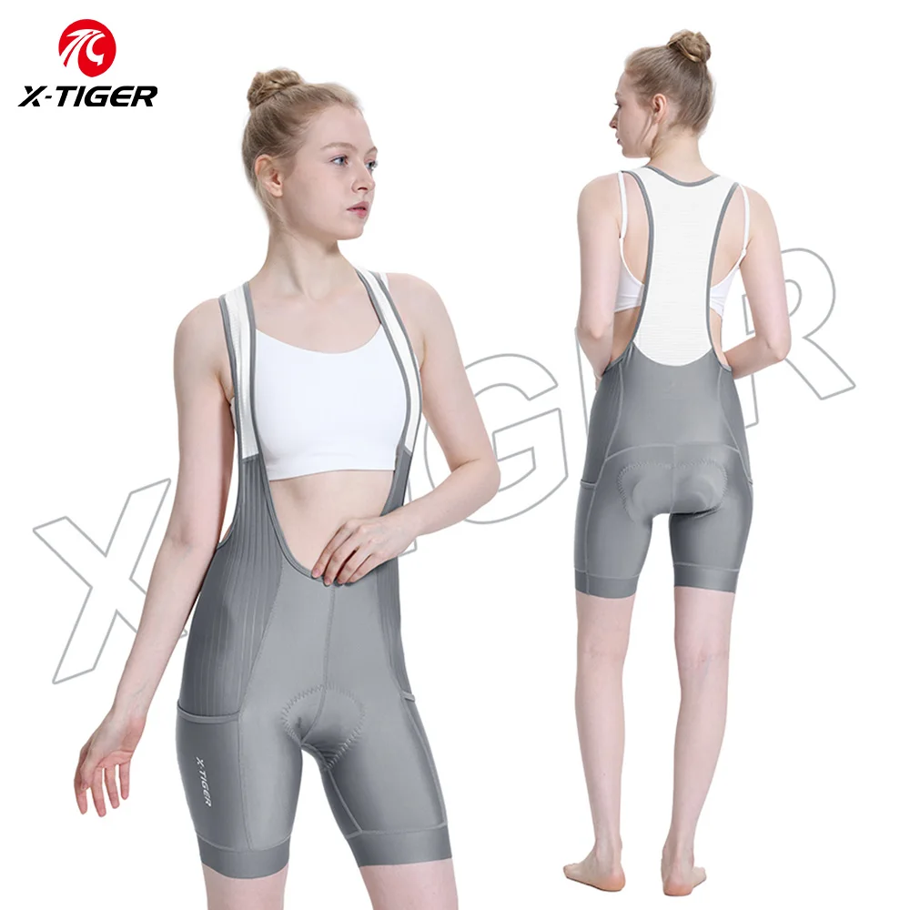 

Женские велосипедные шорты X-TIGER, светло-серые, дышащие, быстросохнущие, с защитой от скатывания, со светоотражающим логотипом, женские велосипедные шорты для MTB