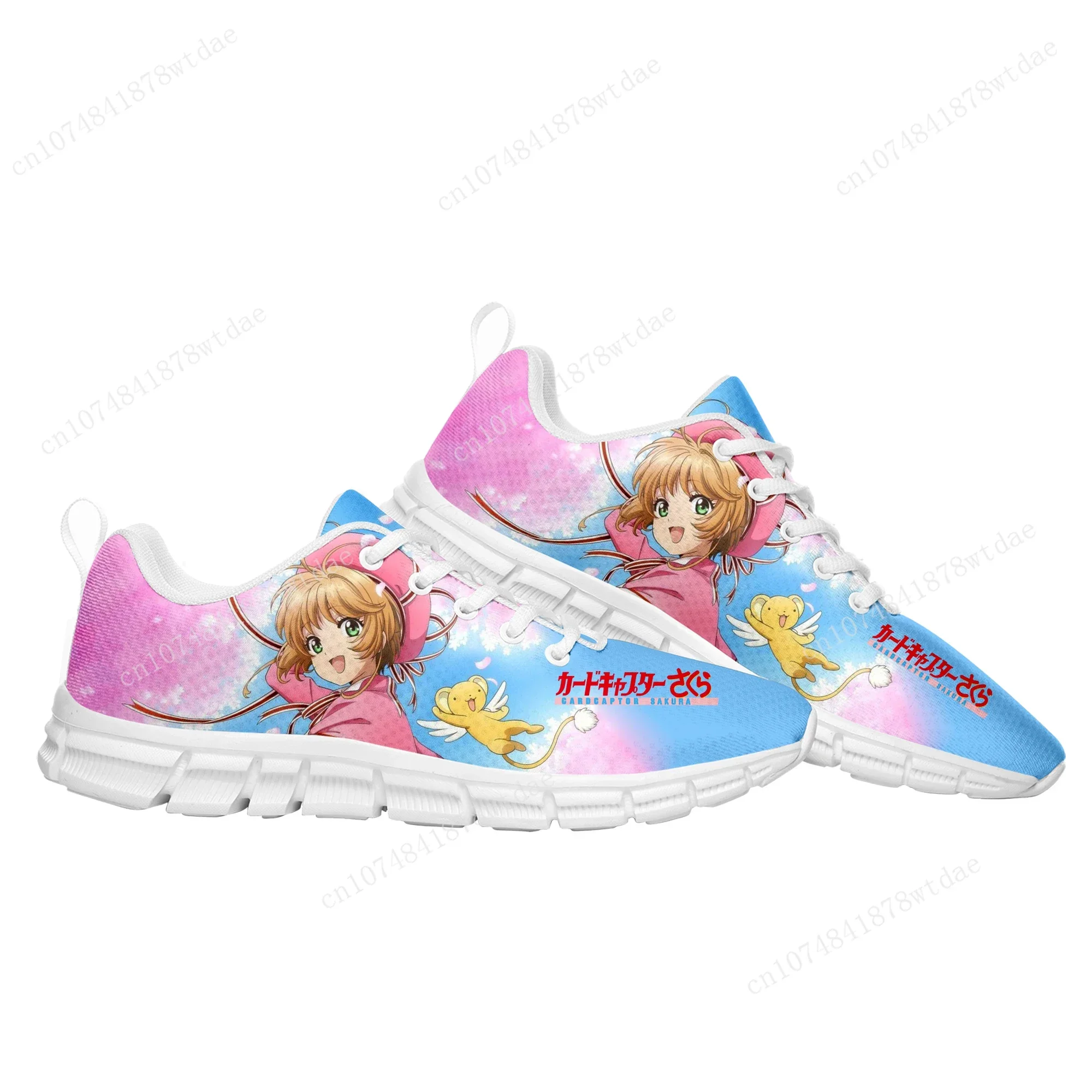 Cardcaptor sepatu Sakura Pria Wanita remaja anak-anak Sneakers kualitas tinggi kartun Manga komik Sneaker sepatu kustom