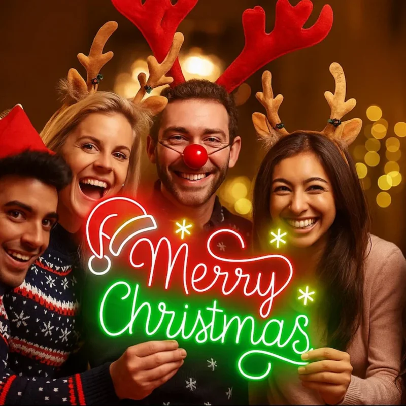 Christmas Neon Signs LED Neon Lights for Wall Decor Bedroom Livingroom Christmas Party Decorations A Great Gift for Children