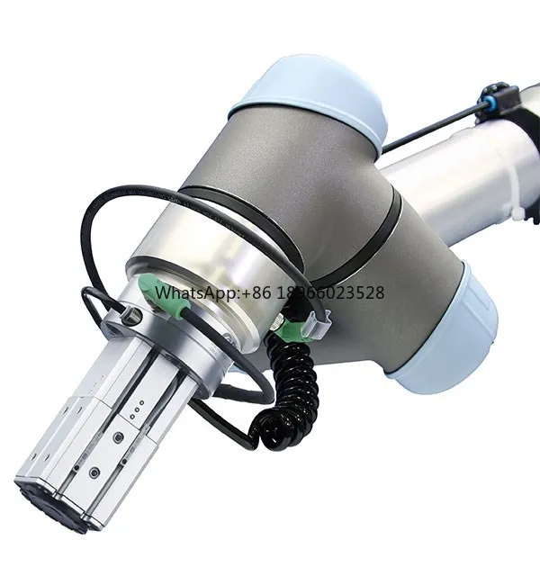 Universal Robot UR10 Collaborative Robot Cobot With SMC MHM Magnetic Robotic Gripper For Assembly Machine Tending