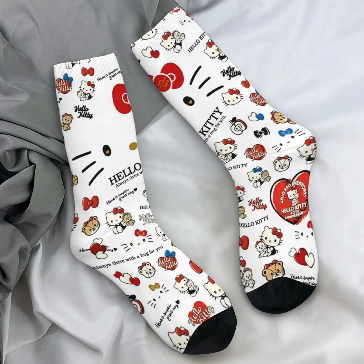 Hallo Kitty Socken Freizeit strümpfe Frauen Männer warme weiche Outdoor-Socken Winter Grafik anti bakterielle Socken