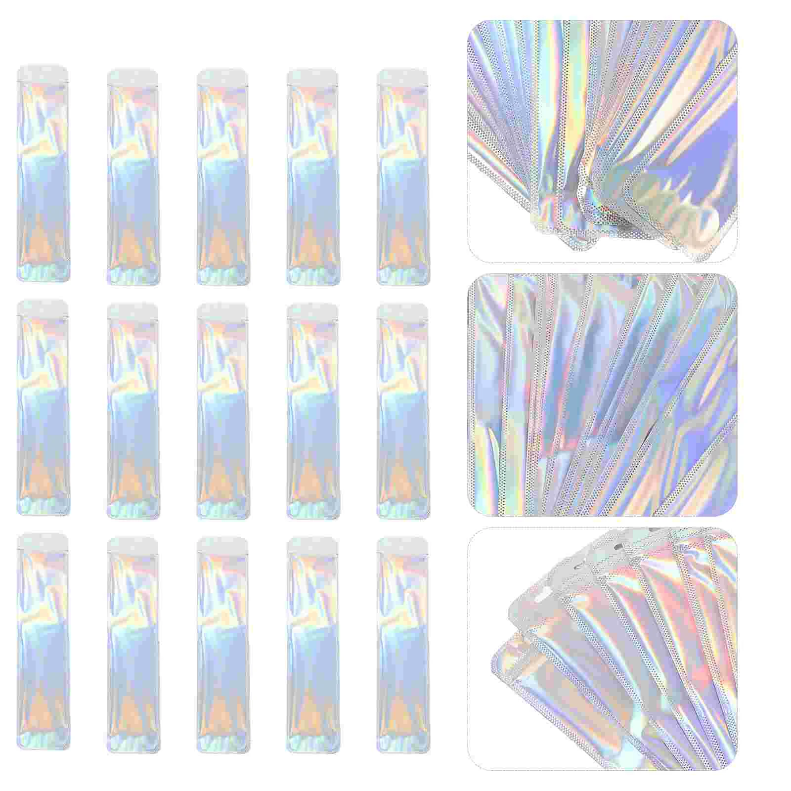 50 ชิ้น 1 ชุด/50 ชิ้น (65*24 เงิน (50 ชิ้น)) ถุงปิดผนึกแบบใช้ซ้ําได้ Self ยาวบรรจุภัณฑ์