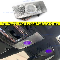 64 Colours Glasses Case LED Speaker For Mercedes Benz W177 W247 W118 GLB GLA A B Class Reading Light Surround Horn Ambient Light