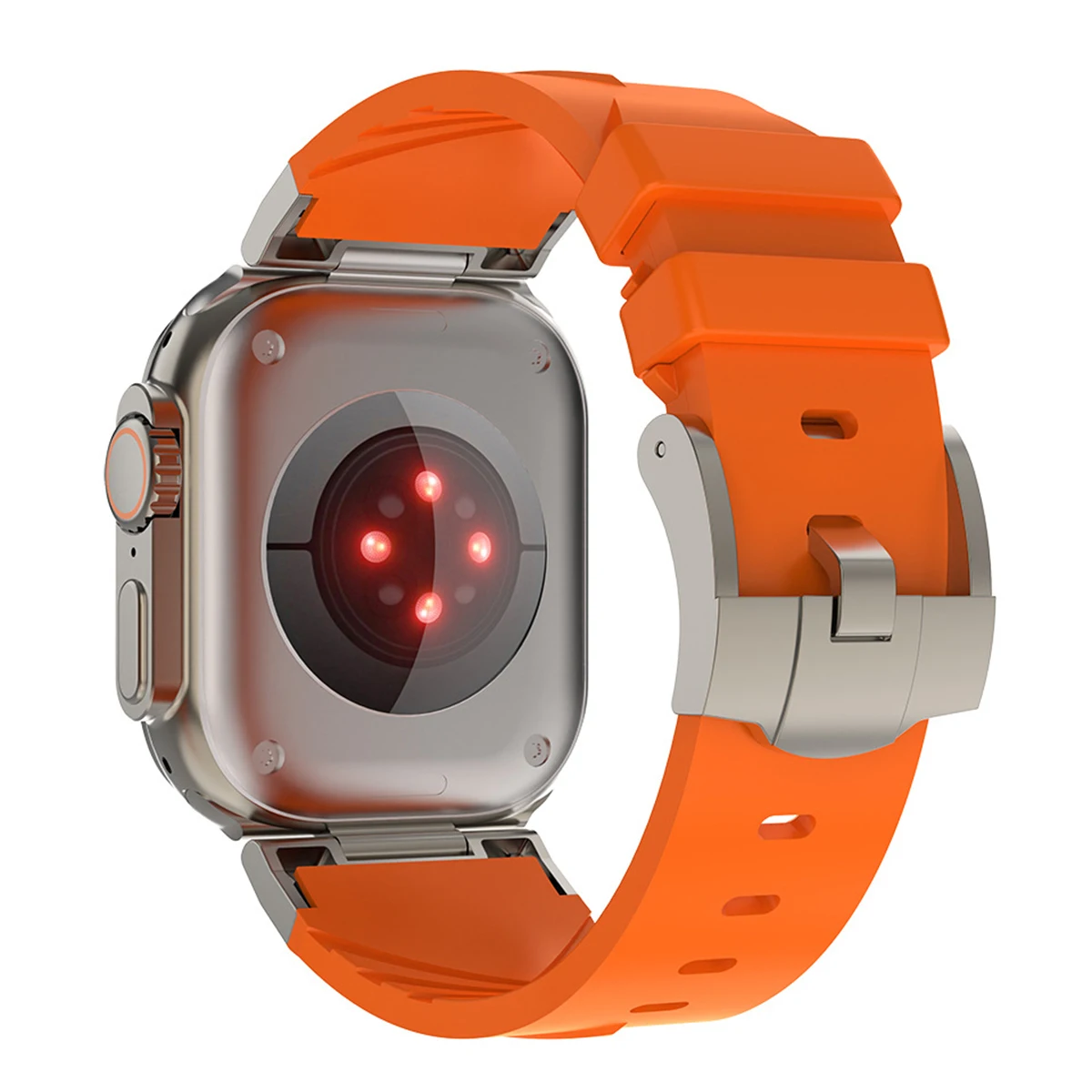 لساعة أبل الفرقة سيليكون الفرقة ل iWatch سلسلة Ultra2 10 9 8 7 SE 6 5 4 3 2 1 محول معدني فاخر تصميم رائع حزام رياضي