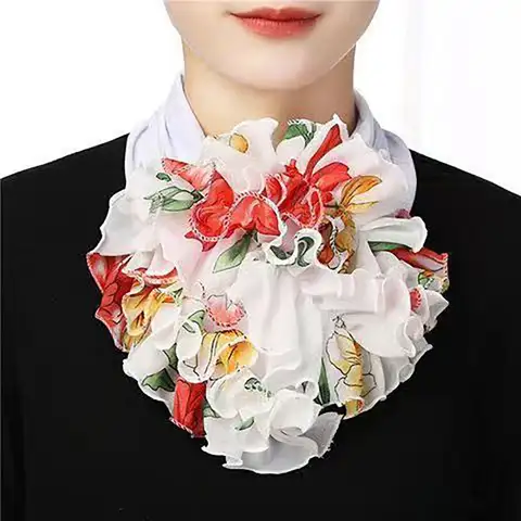 Clothes Accessories Shirt Fake Collar Silk Scarf Fashion False Collar Removable Neck Wrap Decorative Blouse Shawl Women Lady