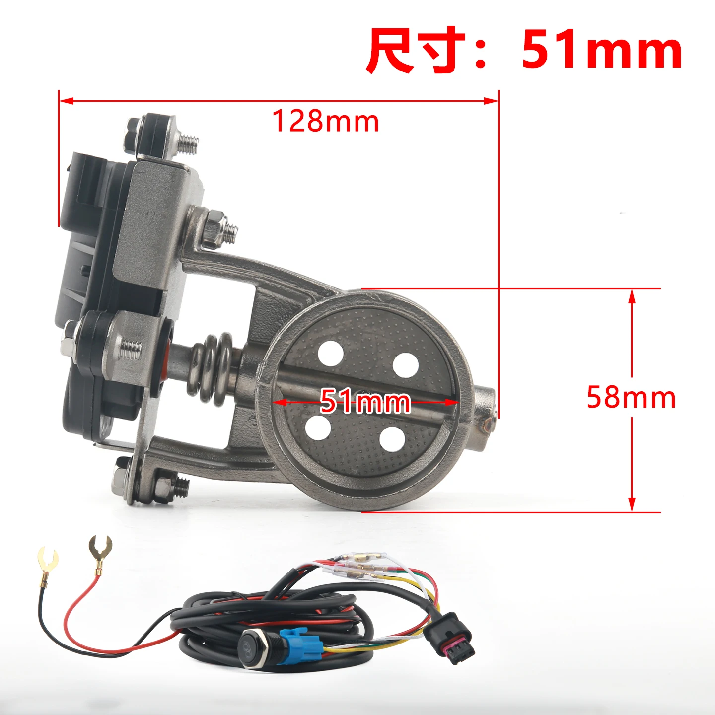 Motorfiets uitlaatpijp systeem locomotief geluiddichte roestvrijstalen klep elektronische schakelaar knop controle 51/60/63/70/76mm