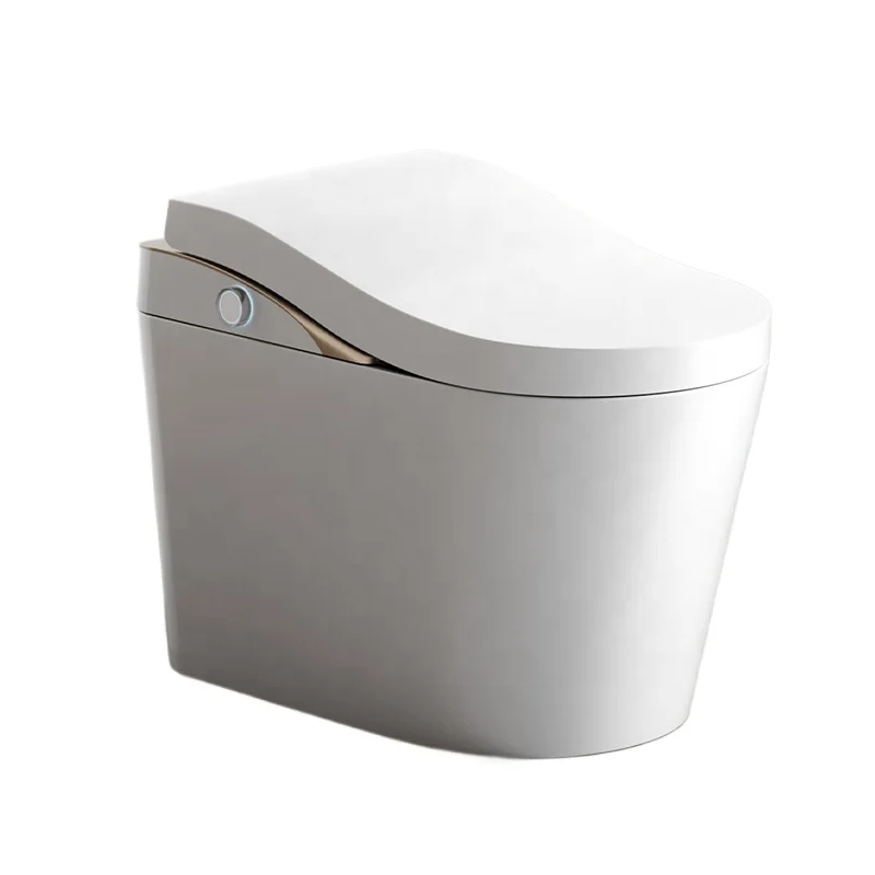 High-end ergonomic smart bidet toilet gold floor-to-ceiling canned electronic ceramics smart WC with remote control