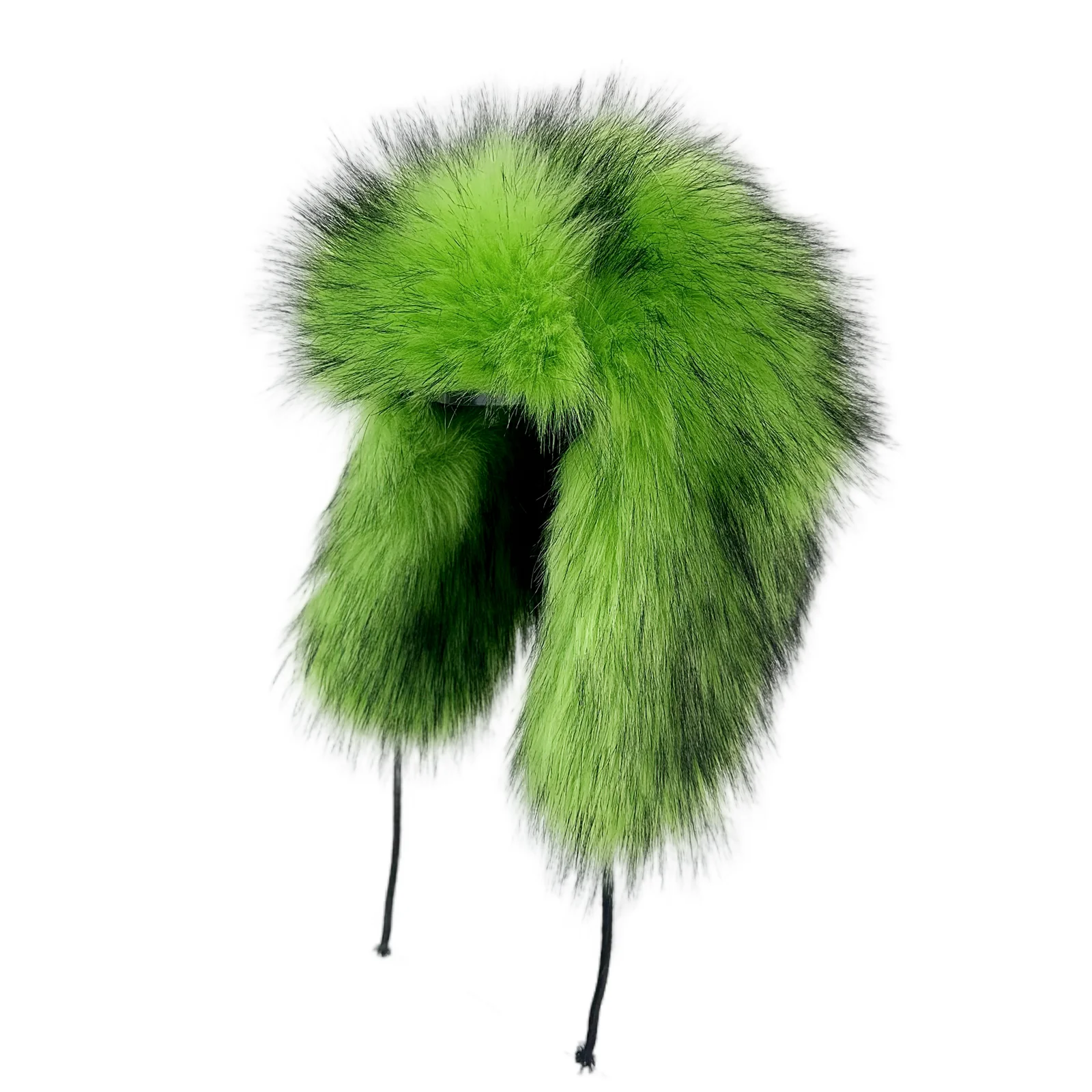 Fashion Fluffy Popular Russian Female Round Cap Faux Fur Hats Winter Hats For Women Faux Raccoon Fur Beanies Faxu Fox Bomber Hat