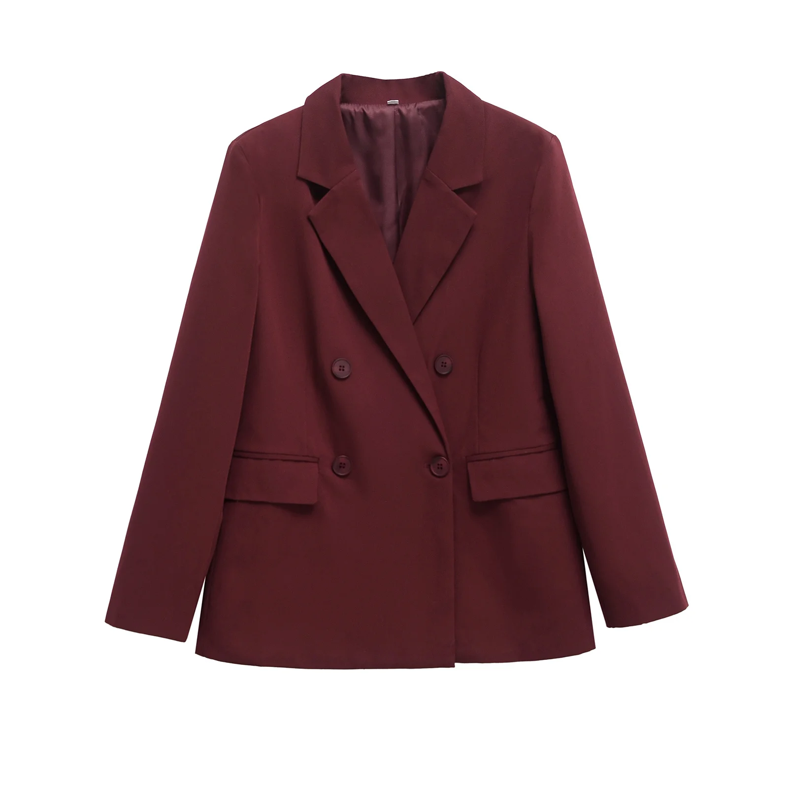 

2025 Spring New Casual Blazer Women's Long Sleeve Front Pocket Fashion Jacket
