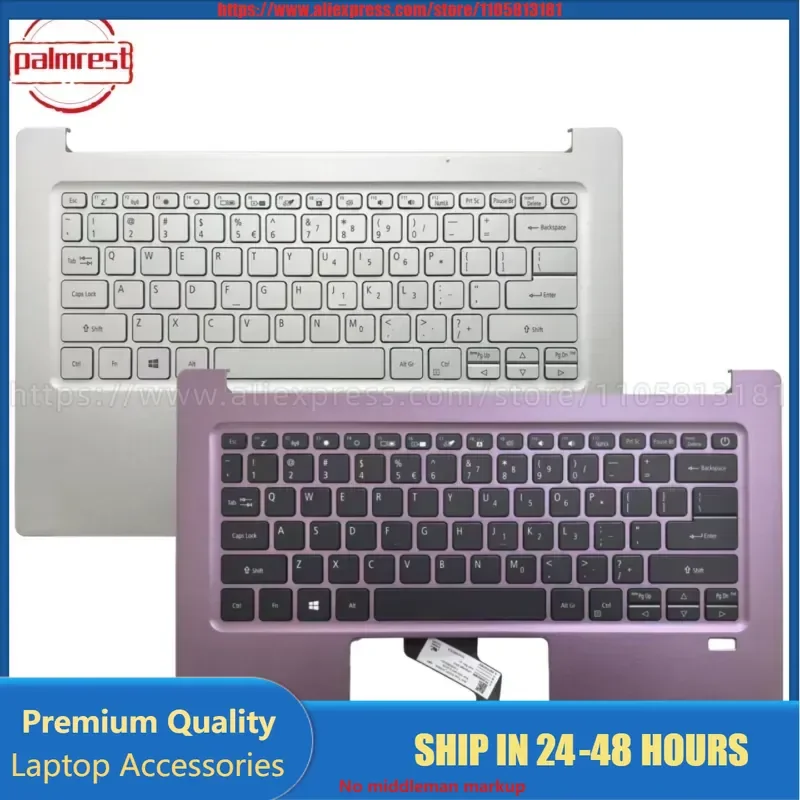 For Acer Swift 3 SF314-42 SF314-59 N19C4 Top Case with Keyboard Assembly C Cover Palmrest 6B.HSEN2.033 Laptop Replacement