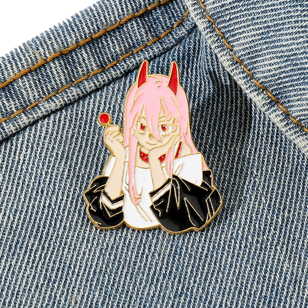 Creative Cartoon Anime Brooch Makima Cosplay Costumes DIY Props Exclusive Design Premium Brithday Gift for Friend or Children