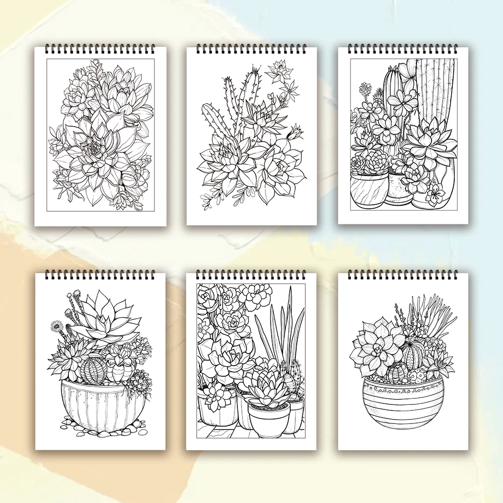 Malbuch für Erwachsene – 30 Blatt, Spiralbindung, speziell für Frauen, 11,2 x 8,3 Zoll, Zeichenbuch, Geburtstagsgeschenk, Geschenk für Feiertagspartys. – Detail 19