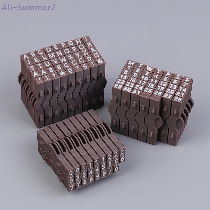 ترقيم الأبجدية، ختم متصل، ختم مطاطي، أرقام موحدة، ختم تقويم دائم