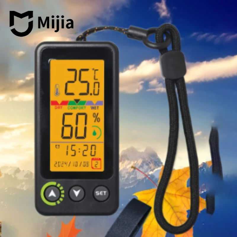 Termômetro Digital Mijia para Camping, Higrômetro, Medidor de Temperatura e Umidade para Ambientes Internos, Sensor de Estação Meteorológica
