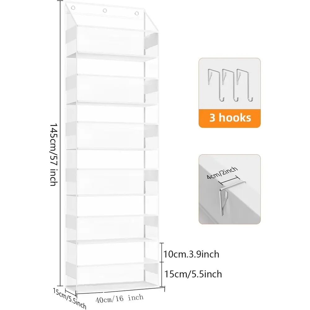 6 Tier Studded Animal Storage, Hanging Organizer for Toys/Plushies, Back Door Organizers and Storage Holder Bag, Bathroom Nurser view 5