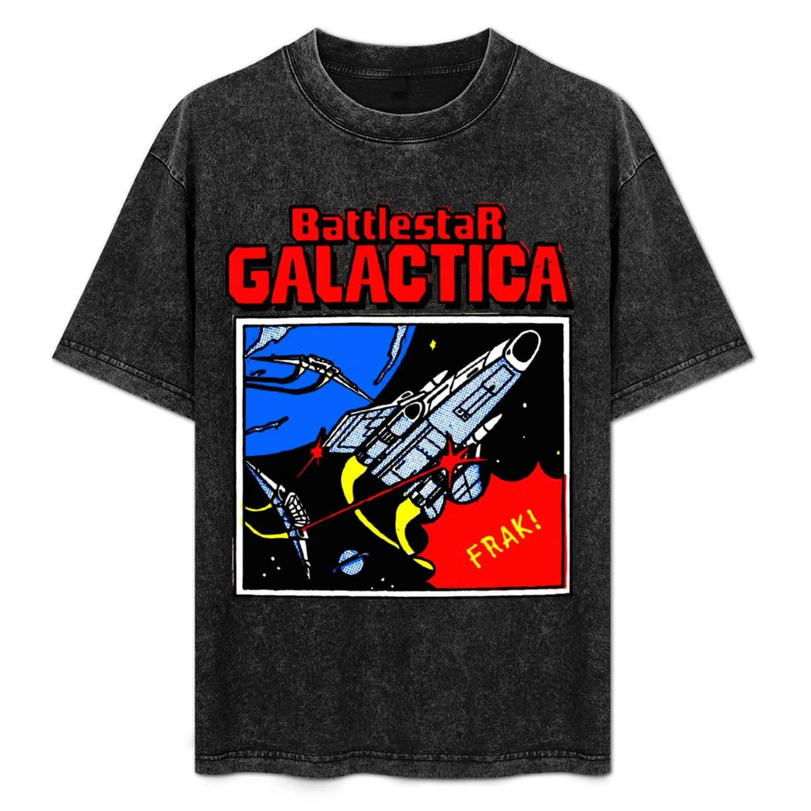 

Retro Battlestar Galactica T-Shirt Fashion Pattern Printed Tee Shirt