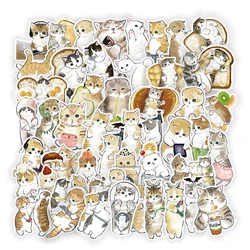 10/30/50pcs kawaii gato dos desenhos animados adesivo animal bonito decalques crianças brinquedos diy scrapbook portátil guitarra estacionária mala de viagem do carro adesivo