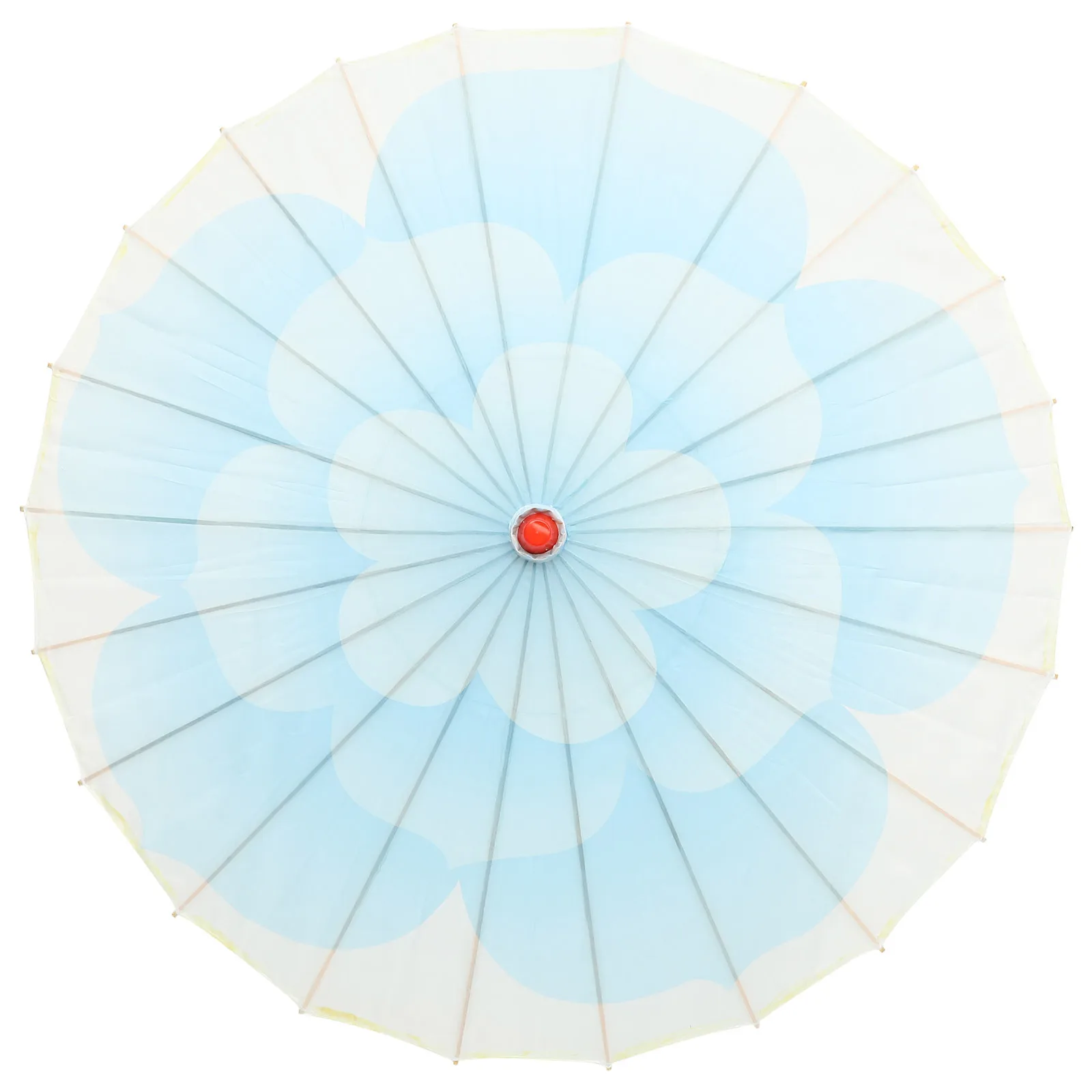 

Синий зонт ручной работы с маслом пиона, бумажный, водонепроницаемый, прочный для фестивального украшения, реквизит для фотосъемки в китайском стиле