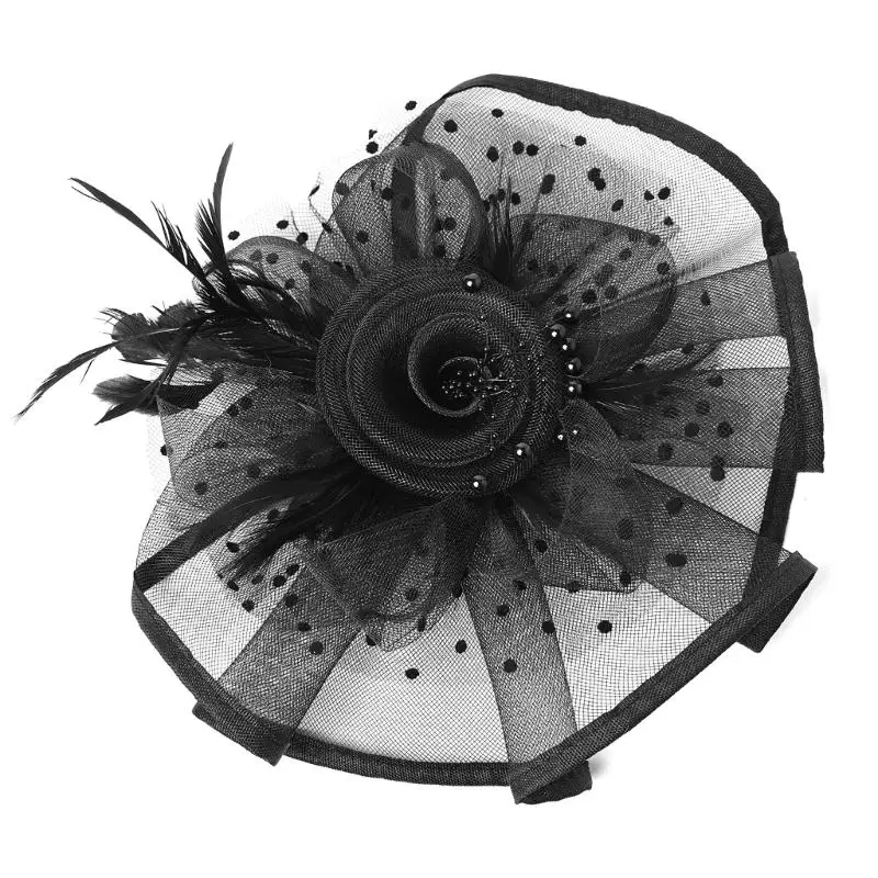 

39BD Classical 1920s Costume Hat Feathered Fascinator Hat for Women Social Event Great for Garden Parties and Fashion Show