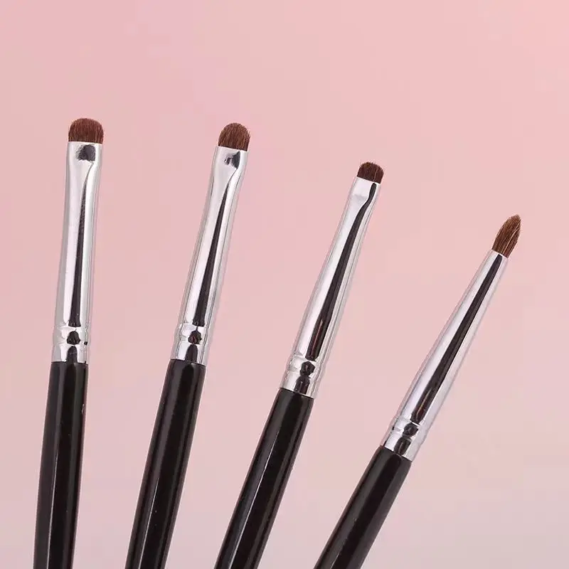 Pinceau de maquillage pour détails des yeux en crin de cheval, petit pinceau pour ombre à paupières, Eyeliner, brosse pour taches, pour Application de maquillage de précision