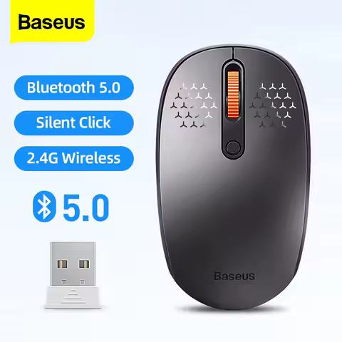 Baseus Mouse Wireless Bluetooth Ergonomic Quiet Mouse for MacBook Laptop Tablet Computer PC Silent Mute 2.4G Mice Wireless Mouse