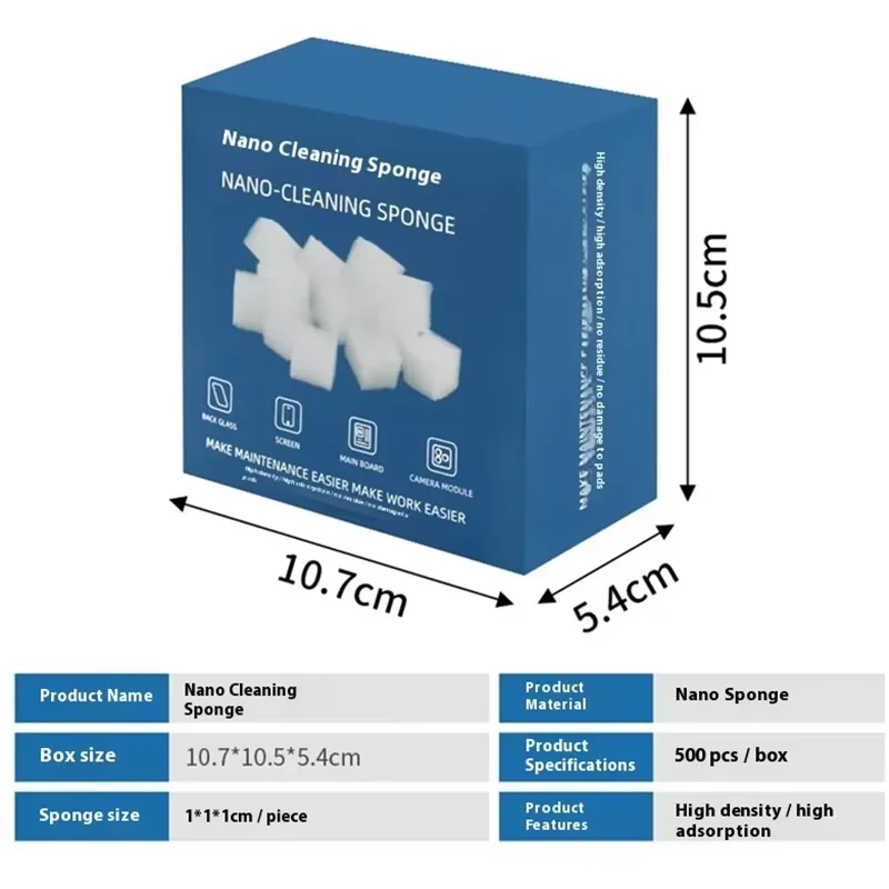 

TE-P3 500pcs/box Nano Cleaning Sponge No Shedding No Residue for Mobile Phone Screen PCB Motherboard Cleaning Repair Tools