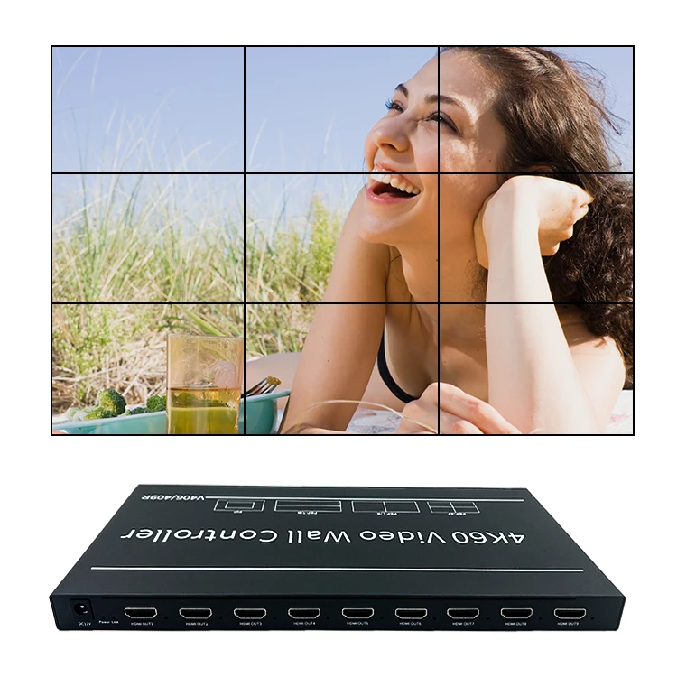 Hot Selling Whole Screen Display 4K 3x3 2x3 video wall controller