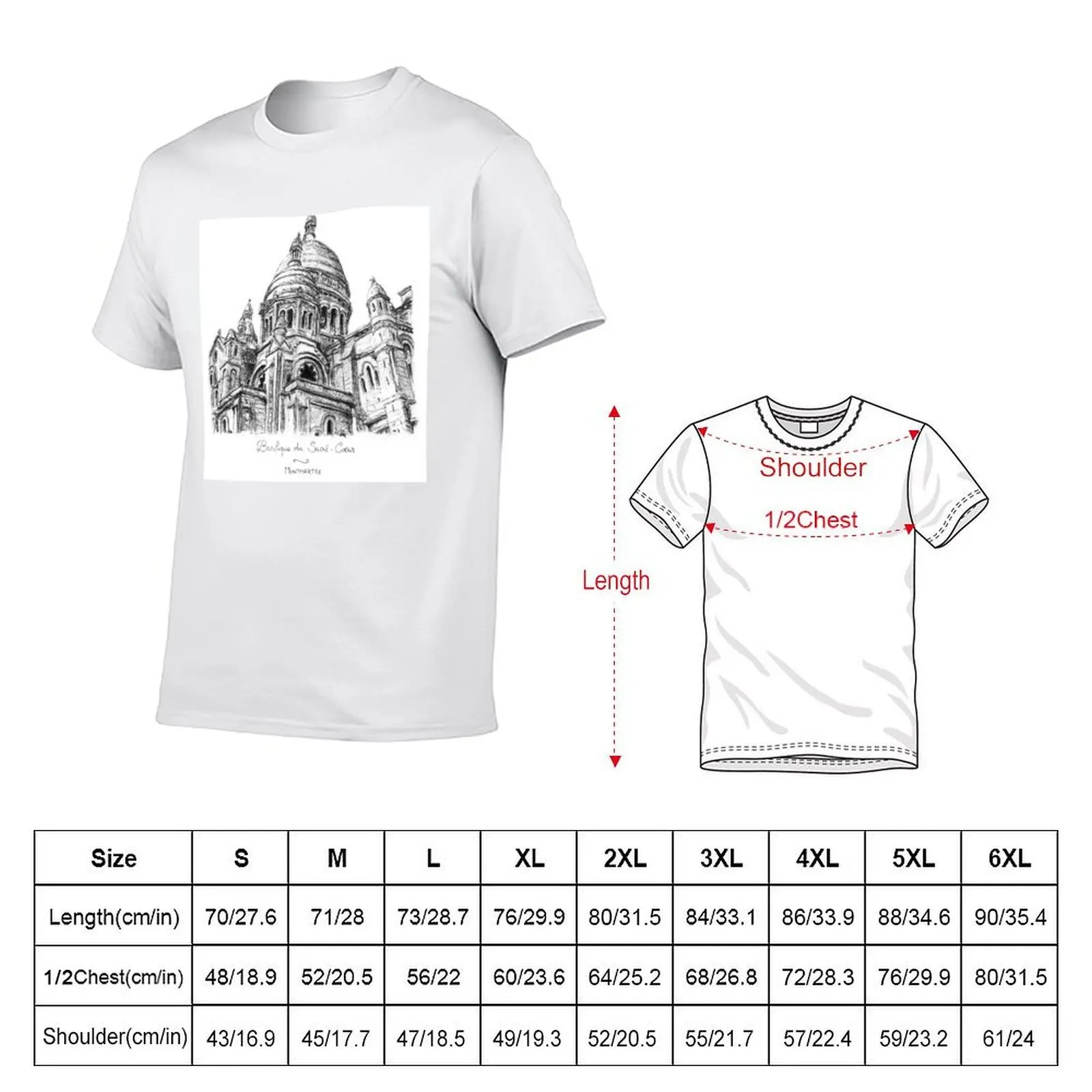 Sacré-Coeur - Montmartre T-Shirt valentines boutique clothes summer shirt tshirts for men